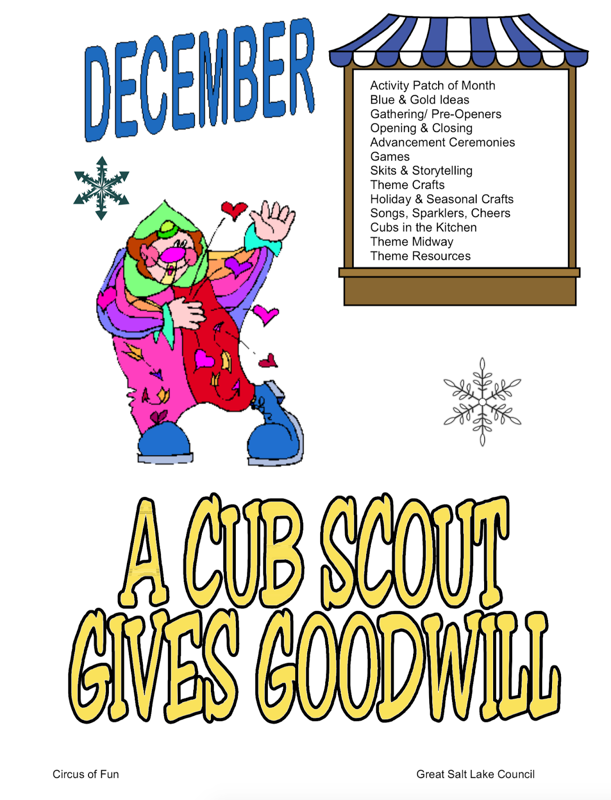 Akela's Council Cub Scout Leader Training A Cub Scout Gives Goodwill