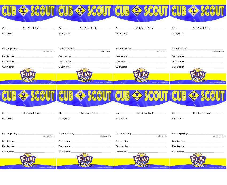 Akela's Council Cub Scout Leader Training Cub Scout Adventure Pocket