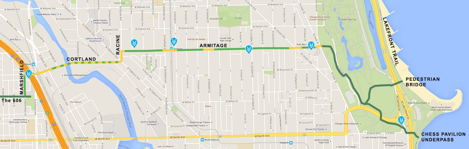 606 Trail Chicago Map World Map Gray