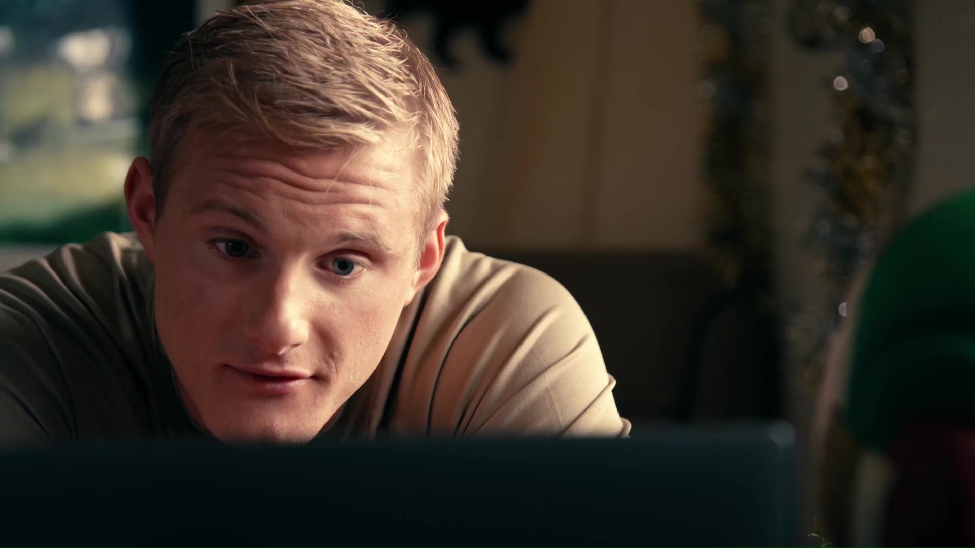 ausCAPS Alexander Ludwig shirtless in Operation Christmas Drop